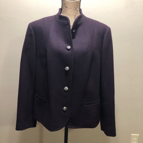 {Pendleton} Vintage Wool Plum Blazer Jacket - Picture 2 of 6